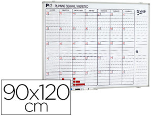 PLANNING MAGNETICO 1000/60 MENSUAL DIA A DIA SUPERFICIE BLANCA ROTULABLE 90X120