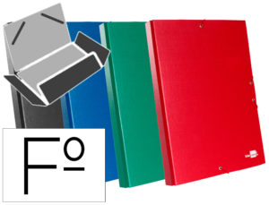 CARPETA PROYECTOS LIDERPAPEL FOLIO LOMO 30MM CARTON GOFRADO COLORES SURTIDOS