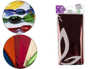 PAPEL CELOFAN LIDERPAPEL 50X70 CM 22G/M2 BOLSA DE 10 HOJAS COLORES SURTIDOS