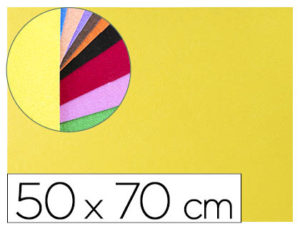 GOMA EVA LIDERPAPEL 50X70CM 60G/M2 ESPESOR 2MM TEXTURA TOALLA AMARILLO