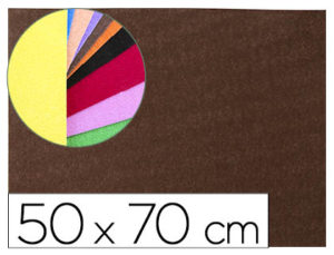 GOMA EVA LIDERPAPEL 50X70CM 60G/M2 ESPESOR 2MM TEXTURA TOALLA MARRON