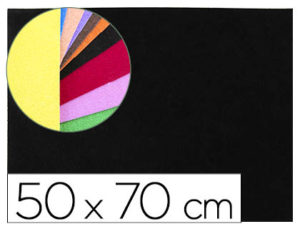 GOMA EVA LIDERPAPEL 50X70CM 60G/M2 ESPESOR 2MM TEXTURA TOALLA NEGRO