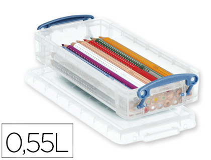 ORGANIZADOR ARCHIVO 2000 PLASTICO TRANSPARENTE CON TAPA0,55 LITROS 40X100X220 MM