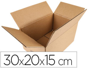 CAJA PARA EMBALAR Q-CONNECT AMERICANA MEDIDAS 300X200X150 MM ESPESOR CARTON 5 MM