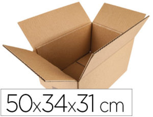 CAJA PARA EMBALAR Q-CONNECT AMERICANA MEDIDAS 500X340X310 MM ESPESOR CARTON 5 MM