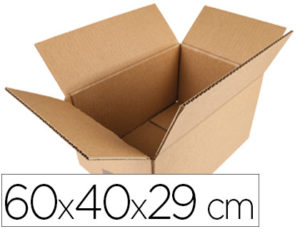 CAJA PARA EMBALAR Q-CONNECT AMERICANA MEDIDAS 600X400X290 MM ESPESOR CARTON 5 MM