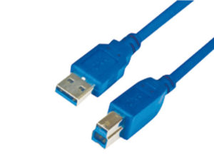 CABLE USB 3.0 MEDIARANGE PARA IMPRESORA TIPO A-B LONGITUD 1,8 MT COLOR AZUL ALTA VELOCIDAD
