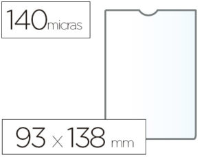 FUNDA PORTADOCUMENTO ESSELTE PLASTICO TRANSPARENTE Q40 MICRAS TAMAÑO 93X138 MM