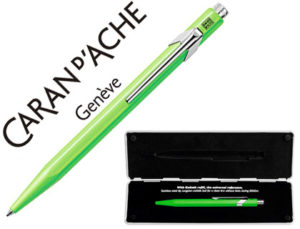 BOLIGRAFO CARAN D’ACHE 849 POP LINE VERDE FLUO CON ESTUCHE PUNTA MEDIA