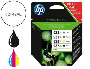 INK-JET HP 932 / 933 6100XL 6600 6700 7110 7612 NEGRO + TRICOLOR PACK 4