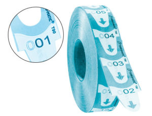 TICKETS TURNOMATIC 31X67 MM COLOR AZUL ROLLO 4000 TICKETS
