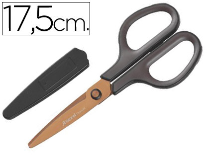 TIJERA OFICINA REXEL X3 TITANIUM 17,5 CM MARRON