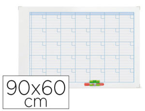 PLANNING MAGNETIC.NOBO MENSUAL ROTULABLE MARCO METALICO 90X60 CM