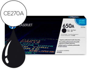 TONER HP 650A LASERJET CP 5520 / 5525 NEGRO 13.500 PAG