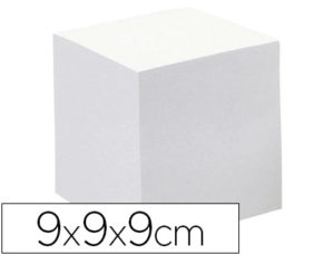 TACO PAPEL QUO VADIS ENCOLADO BLANCO 680 HOJAS 100% RECICLADO 90 G/M2 90X90X90 MM