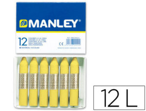 LAPICES CERA MANLEY UNICOLOR VERDE AMARILLO CLARO Nº 47 CAJA DE 12