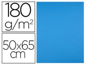 CARTULINA LIDERPAPEL 50X65 CM 180G/M2 TURQUESA PAQUETE DE 25