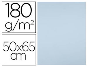 CARTULINA LIDERPAPEL 50X65 CM 180G/M2 AZUL PAQUETE DE 25