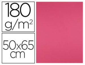 CARTULINA LIDERPAPEL 50X65 CM 180G/M2 FUCSIA PAQUETE DE 25