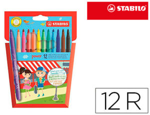 ROTULADOR STABILO POWER CAJA DE 12 COLORES