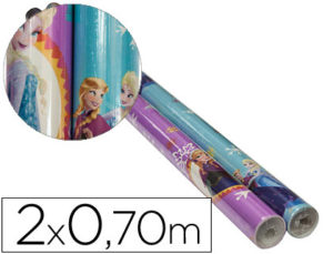 PAPEL FANTASIA INFANTIL FROZEN ROLLO DE 2X0,70 MT PAPEL 60 GR MODELOS SURTIDOS