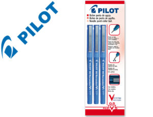 ROTULADOR PILOT PUNTA AGUJA V-5 AZUL 0.5 MM BLISTER DE 3 UNIDADES-M