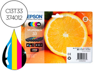 INK-JET EPSON CLARIA 33 T3337 XP530/630/635/830 MULTIPACK 4 COLORES NEGRO / AMARILLO / CIAN / MAGENTA