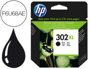 INK-JET HP 302XL DESKJET 1110 / 2130 / 3630 OFFICEJET 3830 / 4650 ENVY 4520 COLOR NEGRO 480 PAG