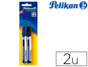 ROTULADOR PELIKAN MARCADOR PERMANENTE MARKER 407 NEGRO / AZUL BLISTER DE 2 UNIDADES