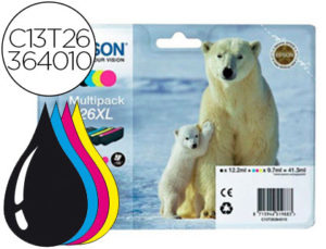INK-JET EPSON 26XL XP600 / XP700 / XP800 PACK MULTICOLOR 700 PAG