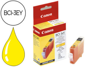INK-JET CANON BCI-3EY AMARILLO BJC300 6X00 S400-X 450 500 520-X 530D 600 630 750 4500 I550 850 6100 6500 MPC400 600 700