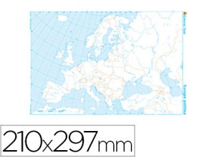 MAPA MUDO B/N DIN A4 EUROPA POLITICO